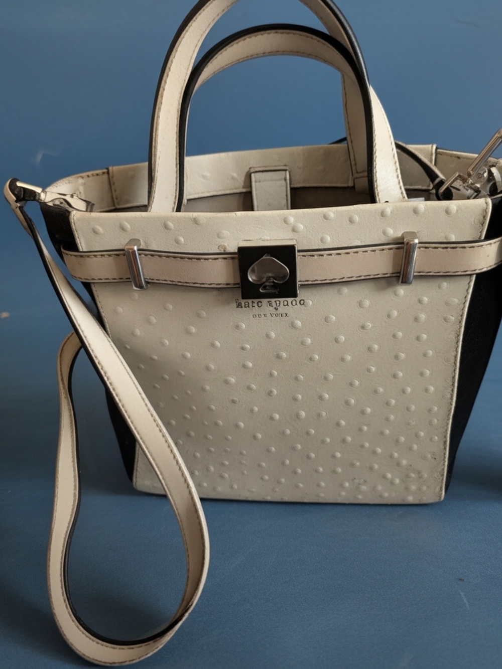 kate spade New York Cream & Black Small Tote Bag
